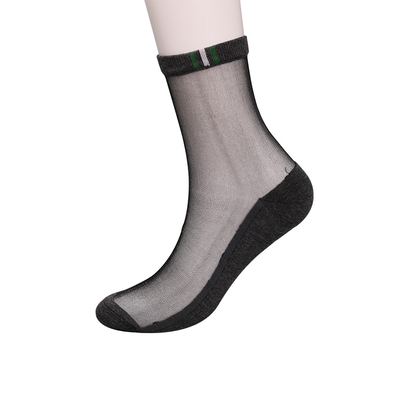 แฟชั่นสบายๆฤดูใบไม้ผลิและฤดูร้อนผ้าฝ้ายด้านล่างถุงน่องผู้ชาย Luokou แนวตั้งลายดอกไม้ Cool Non-SLIP Soles ผู้ชายถุงน่อง WSD2711